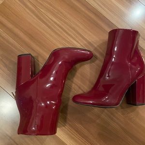Red heeled boots